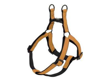 74795-08 NOBBY Harness "Classic Reflect SOFT" gold/black chest: 50-72 cm; w: 20/25 mm - - PetsOffice