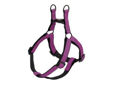 74795-38 NOBBY Harness "Classic Reflect SOFT" purple/black chest: 50-72 cm; w: 20/25 mm - - PetsOffice