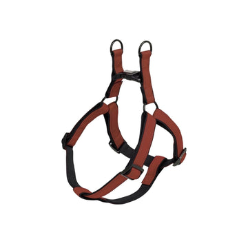 74796-80 NOBBY Harness "Classic Reflect SOFT" terracotta/black chest: 60-86 cm; w: 25/30 mm - - PetsOffice