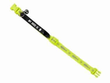 78070-03 NOBBY Address Cat collar "My Boss is" neon yellow - - PetsOffice