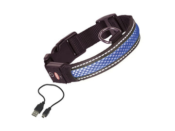 78228-06 NOBBY Collar "FLASH MESH" blue L: l: 45-61 cm; w: 25 mm - - PetsOffice