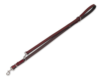 78422-01 NOBBY Leather training leash "CUSTAILO" red-darkred l: 200 cm; w: 22 mm - - PetsOffice
