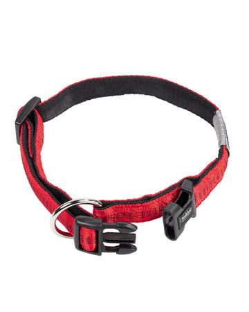 78512-01 NOBBY Collar "Soft Grip" red l: 40/55 cm; w: 25 mm - - PetsOffice