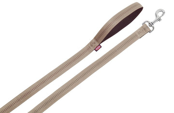78514-83 NOBBY Leash "Soft Grip" beige-chocolate l: 120 cm; w: 15 mm - - PetsOffice