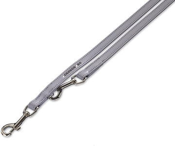 78710-74 NOBBY Training leash "Crystal" grey l: 200 cm; w: 12 mm - - PetsOffice