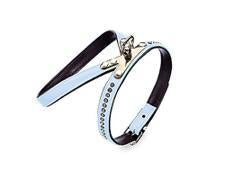 78714-32 NOBBY Harness "Crystal" light blue/white chest: 45 cm; w: 12/14 mm - - PetsOffice
