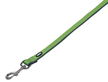 80526-39 NOBBY Leash "Classic Preno" neon green/grey L: 120 cm; W: 20/25 mm - - PetsOffice