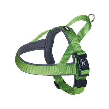 80531-39 NOBBY NORWEGIAN Harness "Classic Preno" neon green/grey L: 38-50 cm + 36 cm; W: 20/25 mm - - PetsOffice