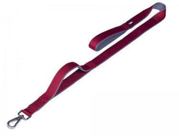 80635-01 NOBBY Leash with traffic Loop "Classic Preno Royal" red L: 120 cm; W: 25/35 mm - - PetsOffice
