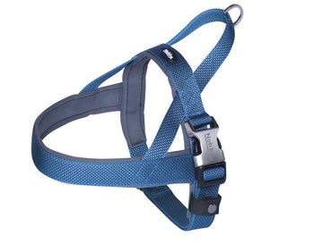 80640-06 NOBBY Norwegian Harness "Classic Preno Royal" blue L: 50-64 cm + 42 cm; W: 25/35 mm - - PetsOffice