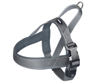 80642-42 NOBBY Norwegian Harness "Classic Preno Royal" grey L: 68-85 cm + 54 cm; W: 40/45 mm - - PetsOffice