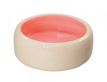 82417 NOBBY Ceramic feeding trough "Pila" salmon Ø 16,5 x 6 cm, 0,75 l
