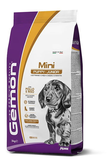 Gemon High Premium Mini Puppy&Junior Dog Dry Food 3kg - - PetsOffice
