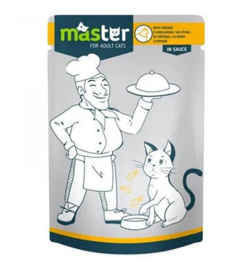 Paw & Joy Biggest Pet Supplies brand in Egypt | Master Cat Wet Food Chicken Sauce Pouch 80g