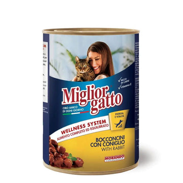 Miglior Cat Wet Food Chunks Rabbit 405g - - PetsOffice