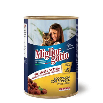 Paw & Joy Biggest Pet Supplies brand in Egypt | Miglior Cat Wet Food Chunks Rabbit 405g