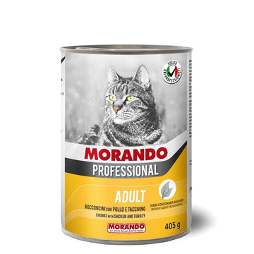Morando Cat Wet Food Chunks Chicken&Turkey 405g - - PetsOffice