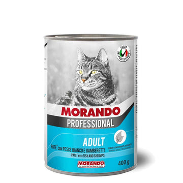 Morando Cat Wet Food Pate Fish&Shrimps 400g - - PetsOffice