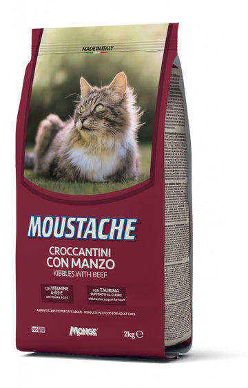 Moustache Beef Cat Dry Food 2kg - - PetsOffice