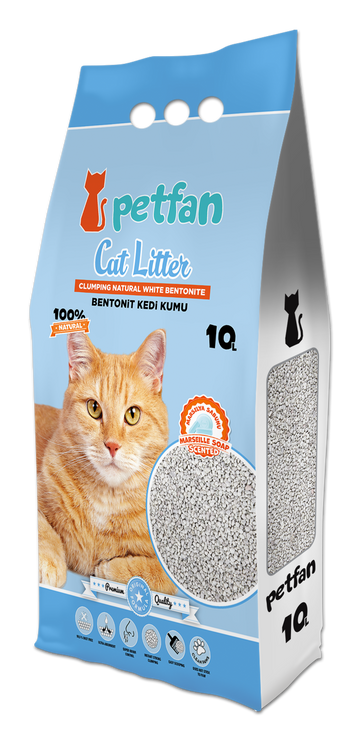PETFAN Clumping Cat Litter Marseille Soap 10L - - PetsOffice