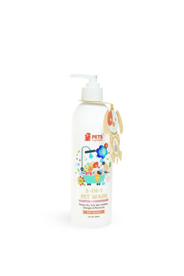 Pets Republic 5in1 Shampoo&Conditioner Baby Powder Scent 500ml - - PetsOffice