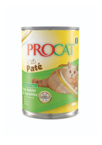 Paw & Joy Biggest Pet Supplies brand in Egypt | ProCat Wet Food Pate Rabbit&Vegetables 400g