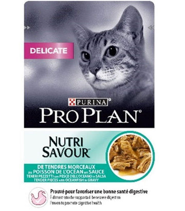 Pro Plan Delicate Nutri Savour With Oceanfish Pouch In Gravy 85g - - PetsOffice