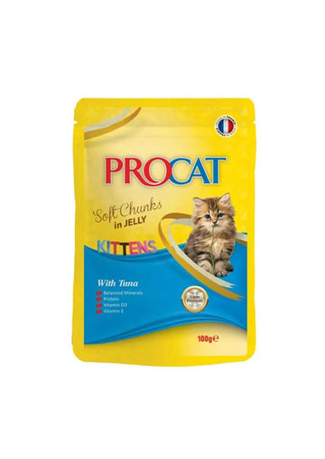 Procat Kitten Wet Food Tuna Jelly Pouch 100g - - PetsOffice