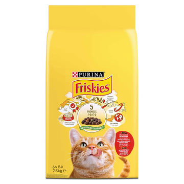 Purina Friskies with Meat, Chicken & Vegetables Dry Food 7.5kg