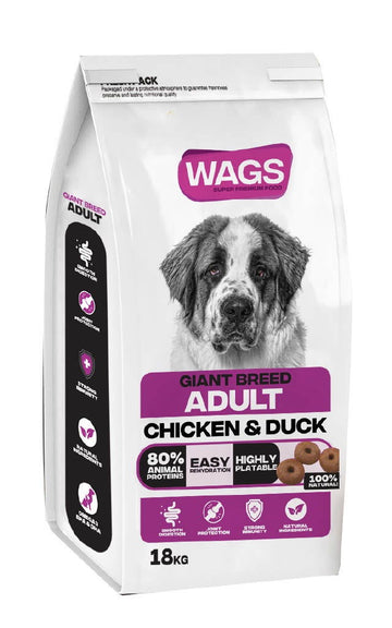 Wags Giant Adult Dog Dry Food 18kg - - PetsOffice
