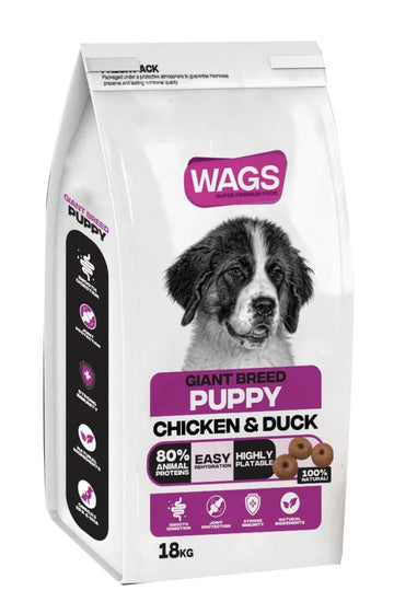 Wags Giant Puppy Dog Dry Food 4kg - - PetsOffice