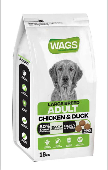 Paw & Joy Biggest Pet Supplies brand in Egypt | Wags Large Adult Dog Dry Food 4kg