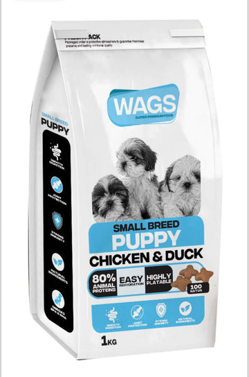 Wags Mini Puppy Dog Dry Food 4kg - - PetsOffice