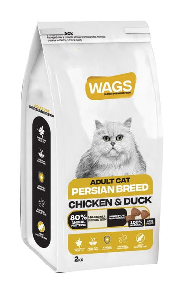 Wags Persian Adult Cat Dry Food 2kg - - PetsOffice