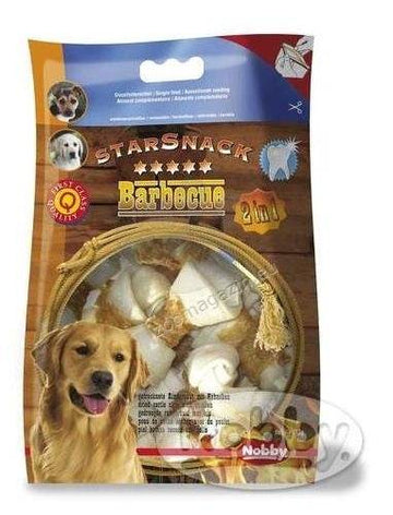 Paw & Joy Biggest Pet Supplies brand in Egypt | 68018 NOBBY BARBECUE chicken on knotted bone 7,5 cm, 113 g