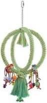 Paw & Joy Biggest Pet Supplies brand in Egypt | 31265 NOBBY Cage Toy, Climbing rings crossbred green middle; ﾝ 26 cm