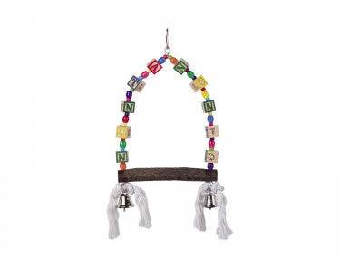 Paw & Joy Biggest Pet Supplies brand in Egypt | 31682 NOBBY Cage Toy, Swing with colored dices 35 x 18 cm