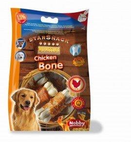 68021 NOBBY BARBECUE pressed bone with chicken 7,5 cm, 193 g, 7 pcs - Paw & Joy