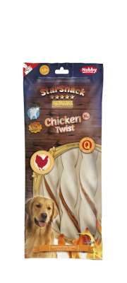 Paw & Joy Biggest Pet Supplies brand in Egypt | 50413 NOBBY StarSnack Barbecue Chicken Twist XL, 240 g, 3 pcs, 25 cm