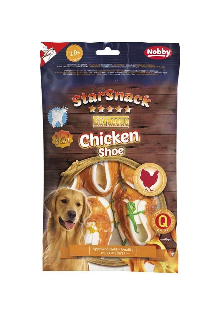 Paw & Joy Biggest Pet Supplies brand in Egypt | 50442 NOBBY STARSNACK Barbecue Chicken Shoe coloured app. 7,5 cm, 5 pcs., app. 60 g
