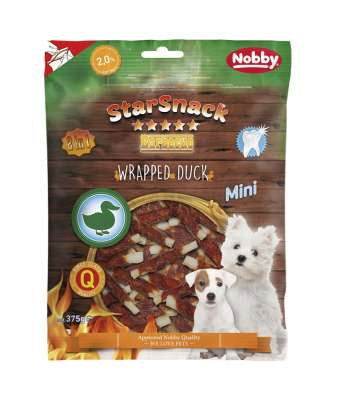 Paw & Joy Biggest Pet Supplies brand in Egypt | 50454 NOBBY StarSnack Barbecue MINI Wrapped Duck 375g