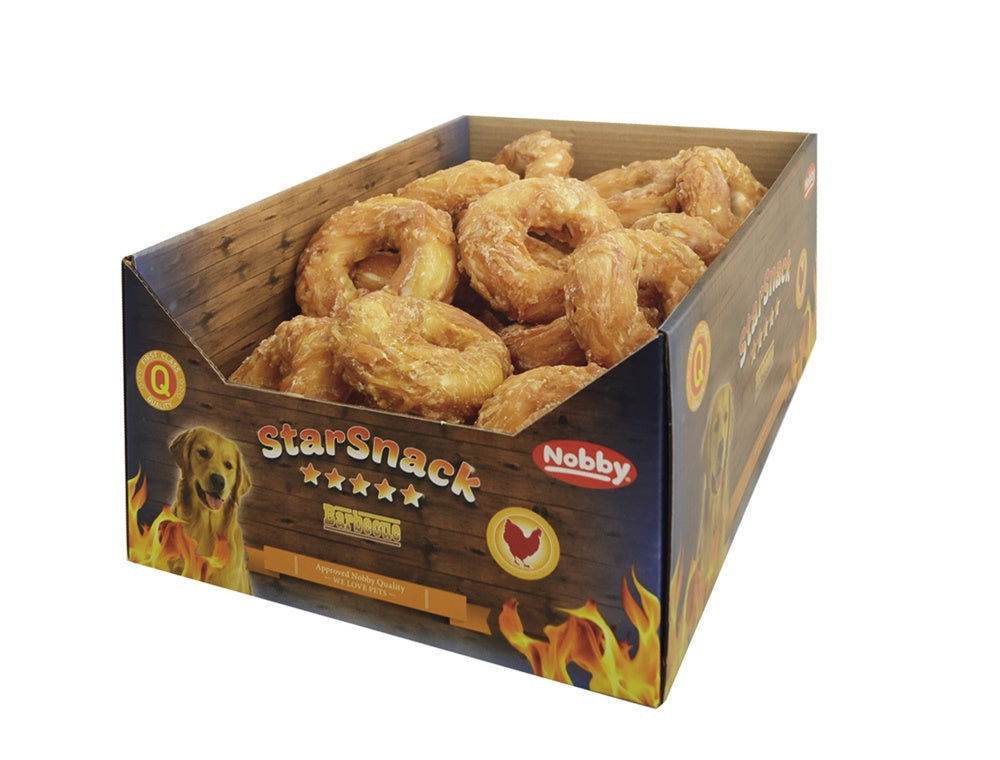 Paw & Joy Biggest Pet Supplies brand in Egypt | 50456 NOBBY STARSNACK BBQ Chicken Donut 10,0 cm (1Pc)