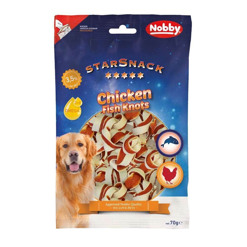 Paw & Joy Biggest Pet Supplies brand in Egypt | 50460 NOBBY StarSnack Chicken Fish Knots 70g