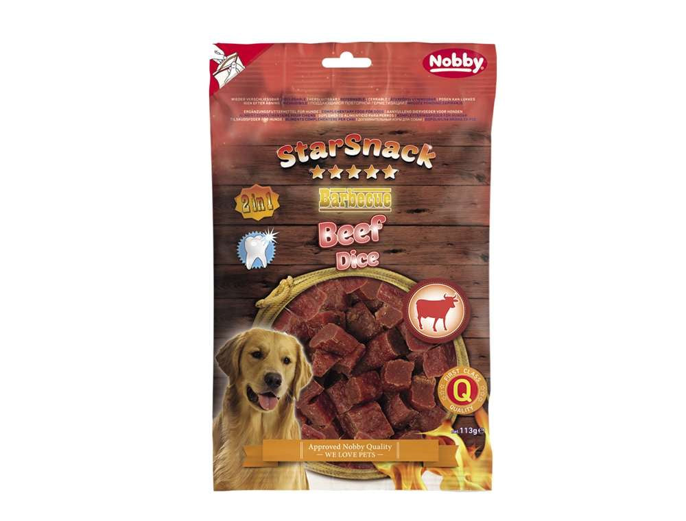 50660 NOBBY StarSnack Barbecue Beef Dice 113g