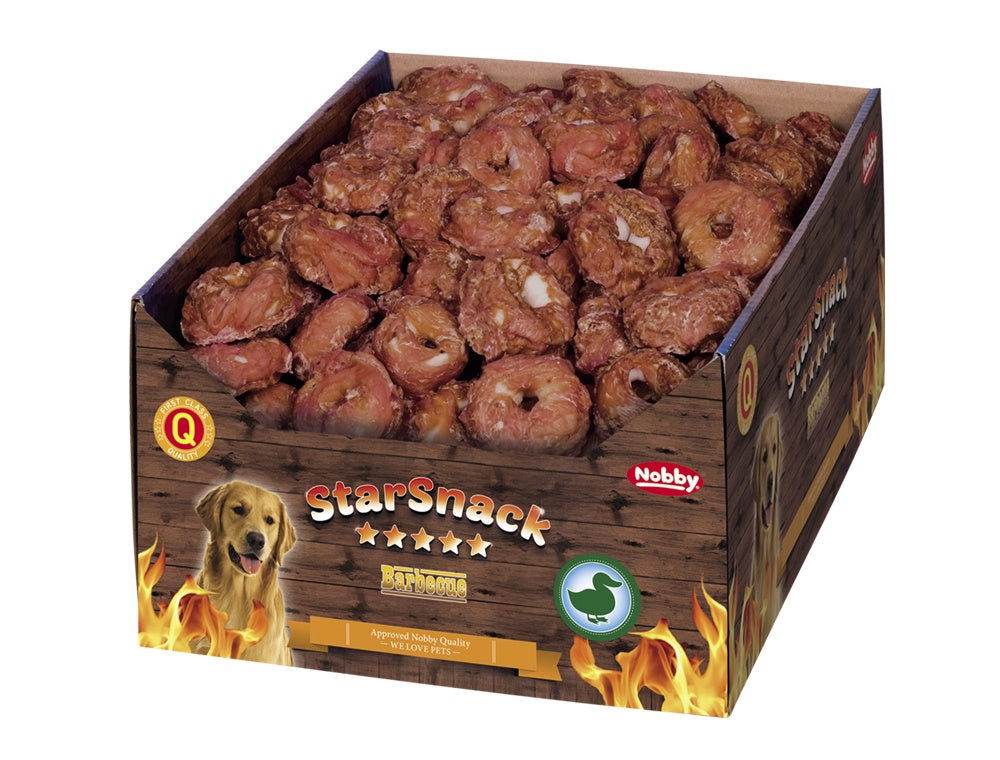 Paw & Joy Biggest Pet Supplies brand in Egypt | 50665 NOBBY STARSNACK BBQ Duck Donut 5,0 cm (1Pc)