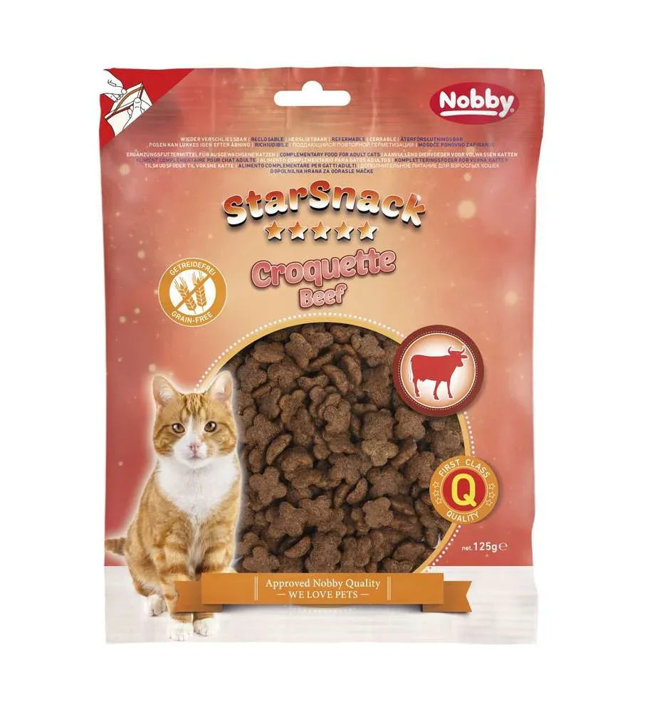 50677 NOBBY StarSnack Croquette Beef 125g - Paw & Joy