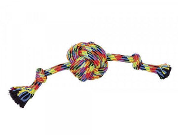Paw & Joy Biggest Pet Supplies brand in Egypt | 50703 NOBBY Rope Toy 45 cm; Ball Ø 11 cm; 298 g; 2 knots