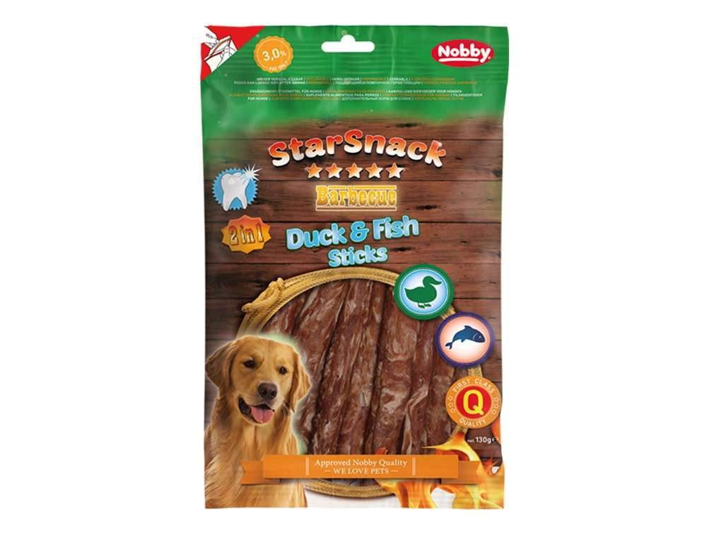 Paw & Joy Biggest Pet Supplies brand in Egypt | 50741 NOBBY StarSnack Barbecue Duck & Fish Stick 130 g, ﾝ 12 mm, 12,5 cm