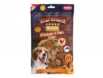 50746 NOBBY StarSnack Barbecue Chicken&Fish Cube 140g, 13 x 13 x 8 mm - Paw & Joy