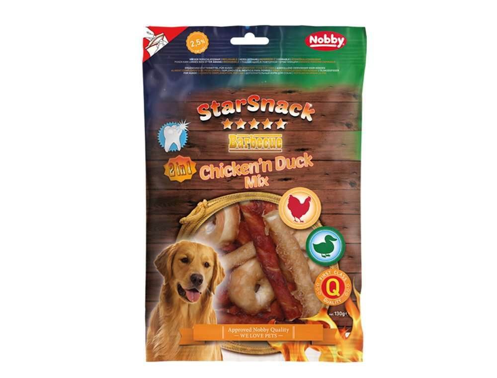 Paw & Joy Biggest Pet Supplies brand in Egypt | 50753 NOBBY StarSnack Barbecue Chicken�n Duck MIX app. 130 g